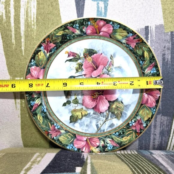 Franklin Mint Heirloom Royal Doulton Imperial Hummingbird LE Plate Collectible - Picture 3 of 10